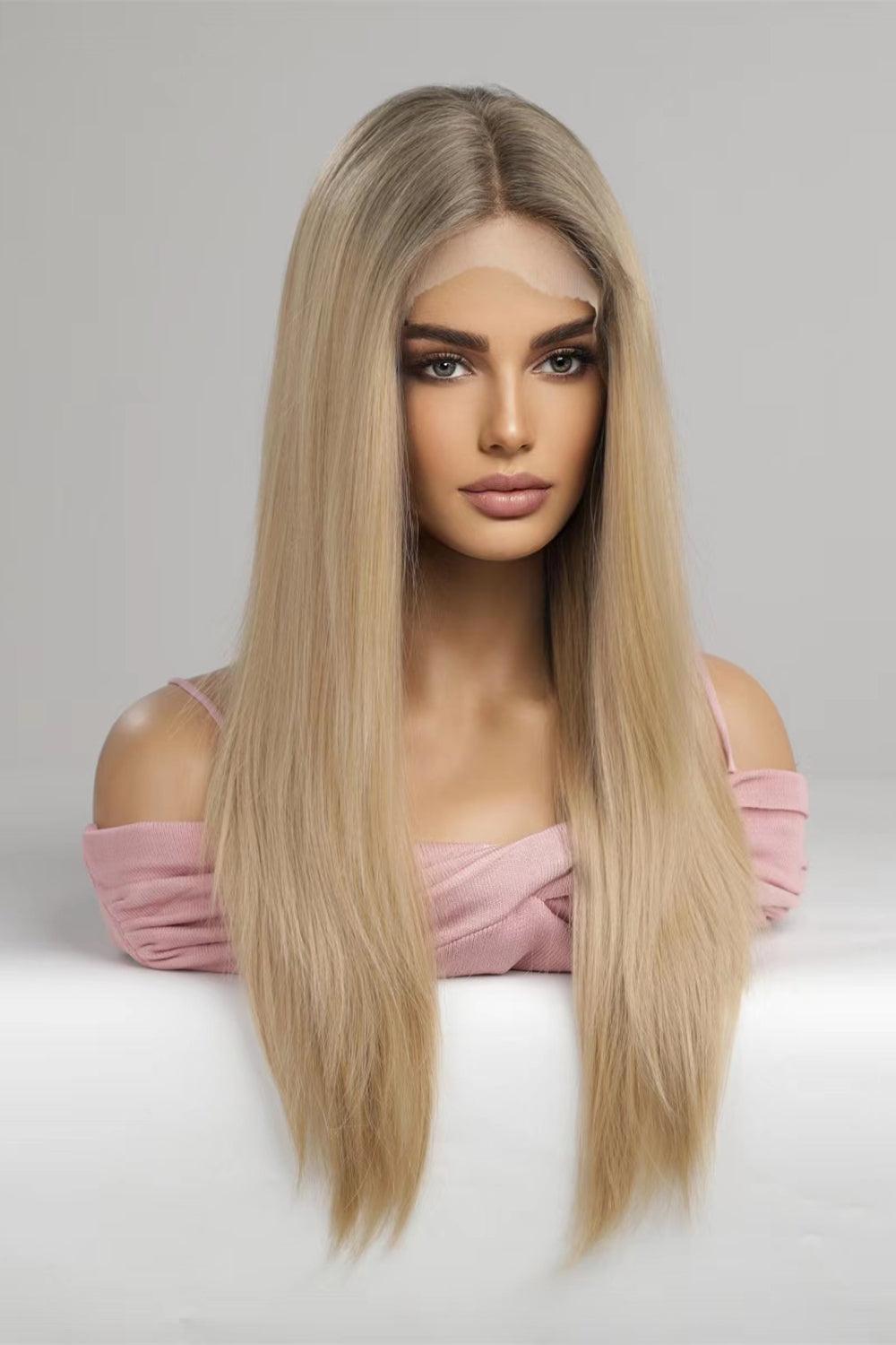 13*2'' Lace Front Wigs Synthetic Long Straight 24'' 150% Density