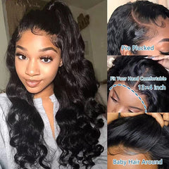 134 Lace Wig Wave Perücken Front Lace