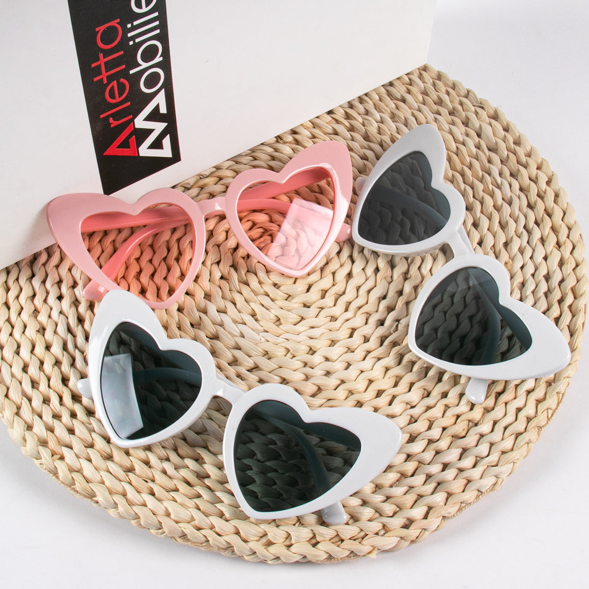 Gafas de sol con forma de corazón y forma de ojo de gato para mujer