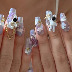 Handtragender Nailart Sticker Pass Astronaut