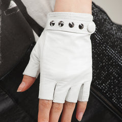 Men's And Half-finger Leather Gloves