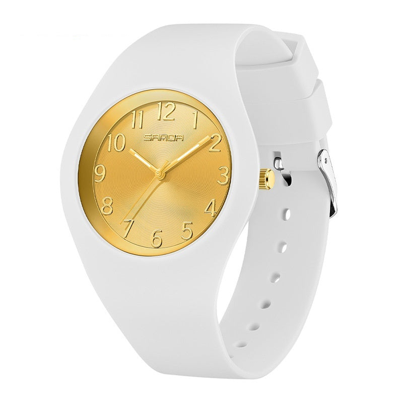 Student Thin And Light Silicone Strap Waterproof Simple Electronic Watch