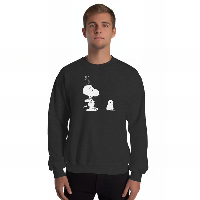 Klassisches Halloween-Sweatshirt mit Hunde-Print 