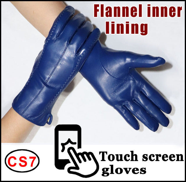 Schaffellhandschuhe Winter Wärme Plus Samt Kurz Thi