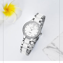 Ceramic Ladies Waterproof Bracelet Watch