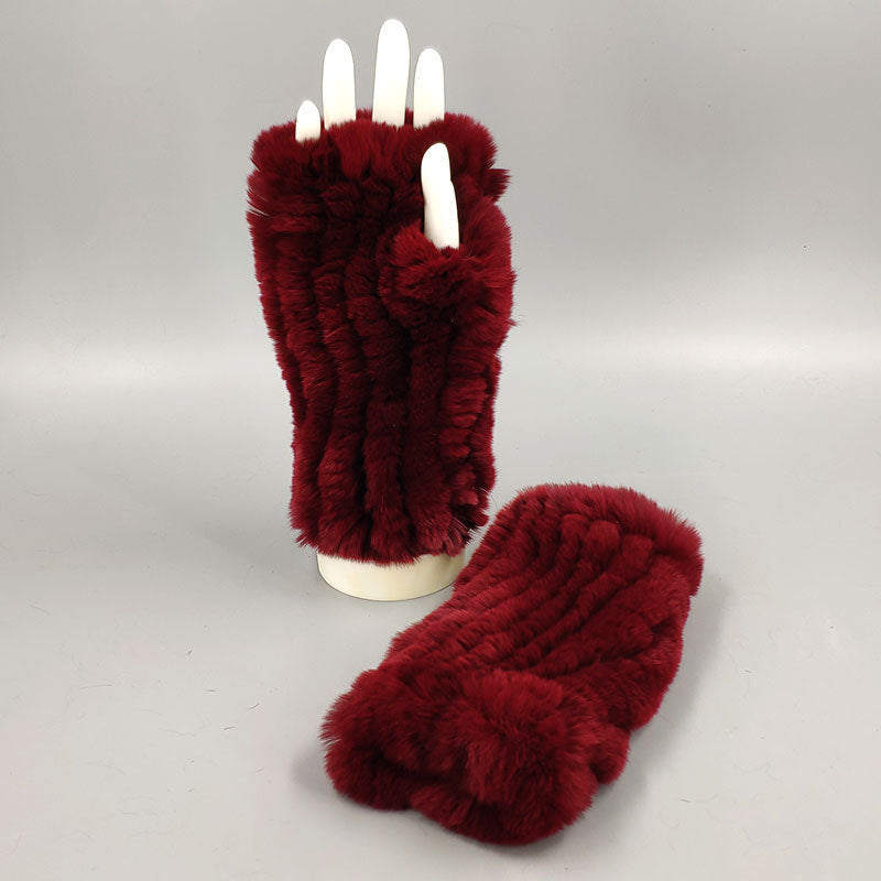 Guantes de invierno de longitud media con muñequera