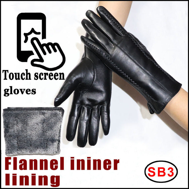 Schaffellhandschuhe Winter Wärme Plus Samt Kurz Thi