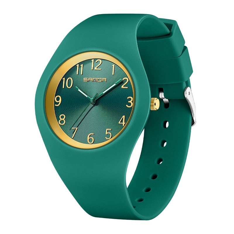 Student Thin And Light Silicone Strap Waterproof Simple Electronic Watch