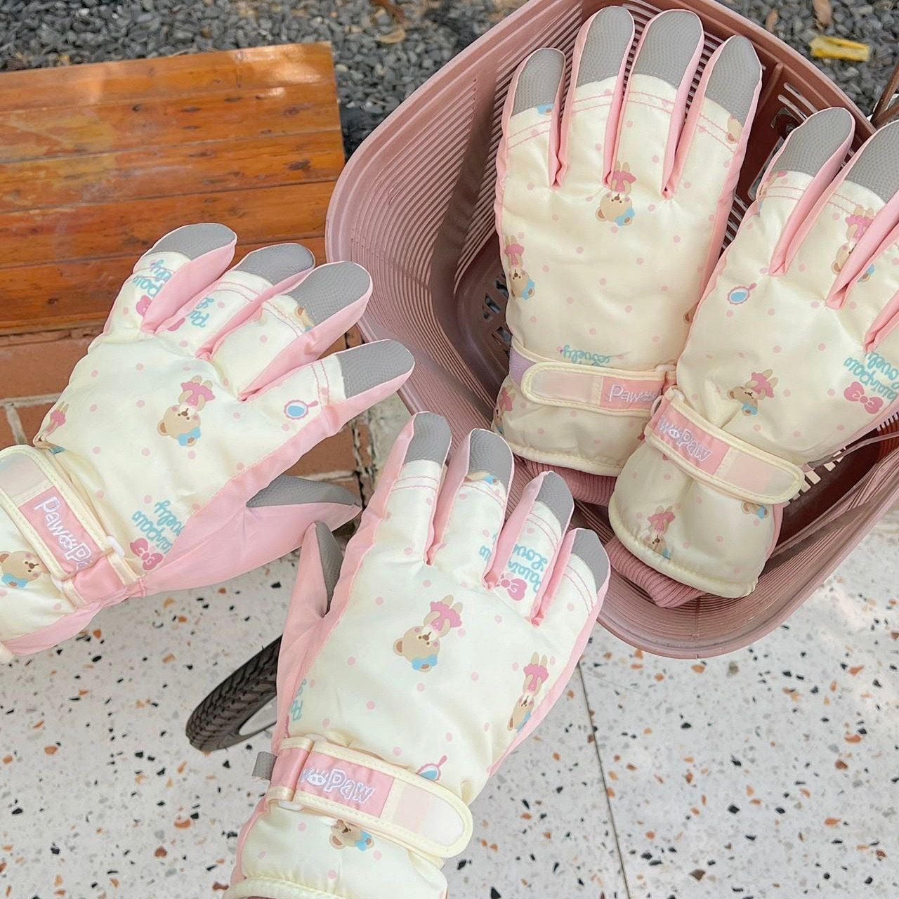 Fleecegefütterter, verdickter Touchscreen-Schutzhandschuh für den Außenbereich