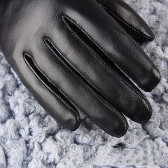 Sheepskin Fleece-lined Warm Gloves