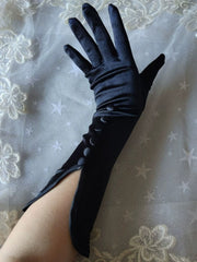 Guantes de satén para vestido de novia de fotógrafo de estudio