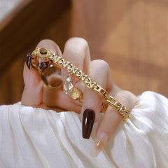 Natürliche Maillard Advanced Chain Uhr aus Tigerauge