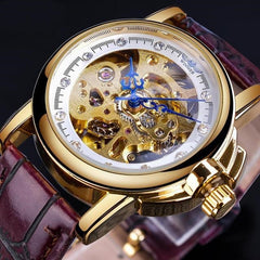 Retro Diamond Studded Hollow Automatic Mechanical Watch