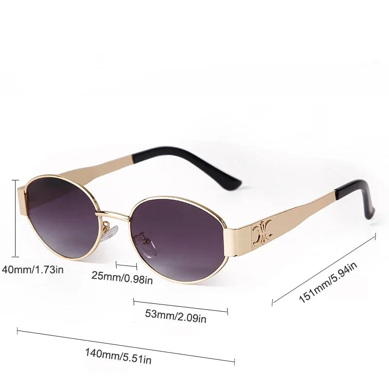 Retro Oval Sunglasses for Women
