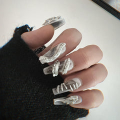 Hand-worn National Style Nail Art Dragon's Biography Chinese Style Fake Nails Nail Stickers