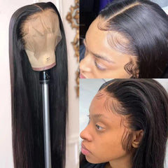 Peluca sintética de fibra de alta temperatura con encaje frontal