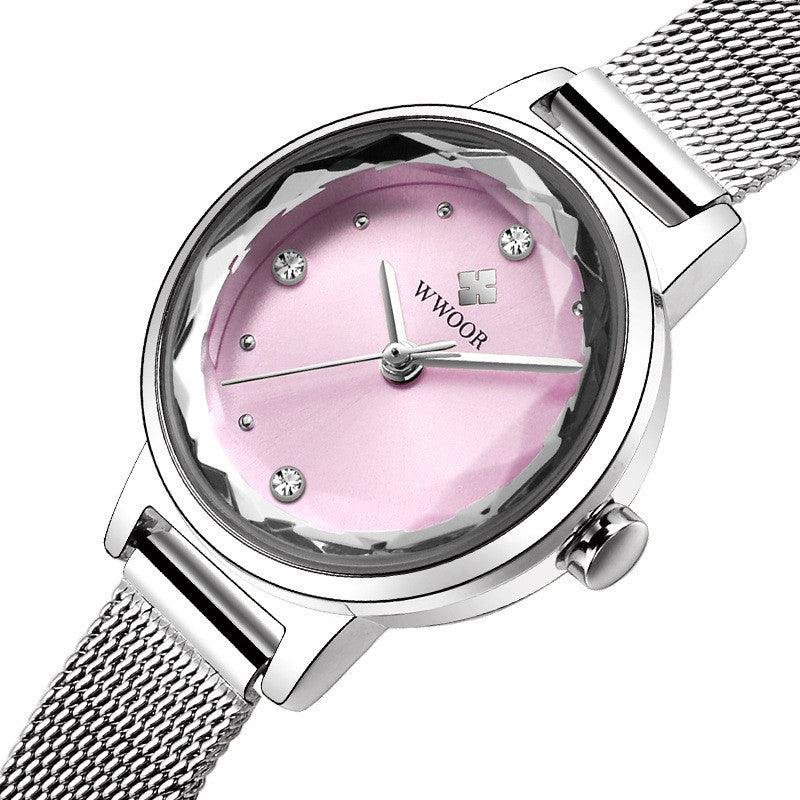 Simple Quartz Watch Mesh Strap