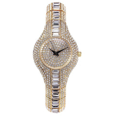 Watch With Diamonds And Colorful Stones Full Of Diamonds European-Style High-End Watches For Women