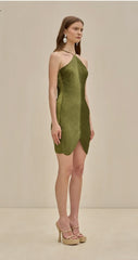 Tassel-Necked Backless Dress