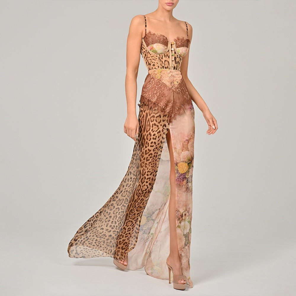 Strapless  Chiffon Dress