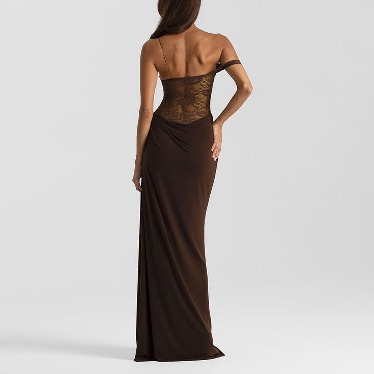 Lace-Panelled Dress