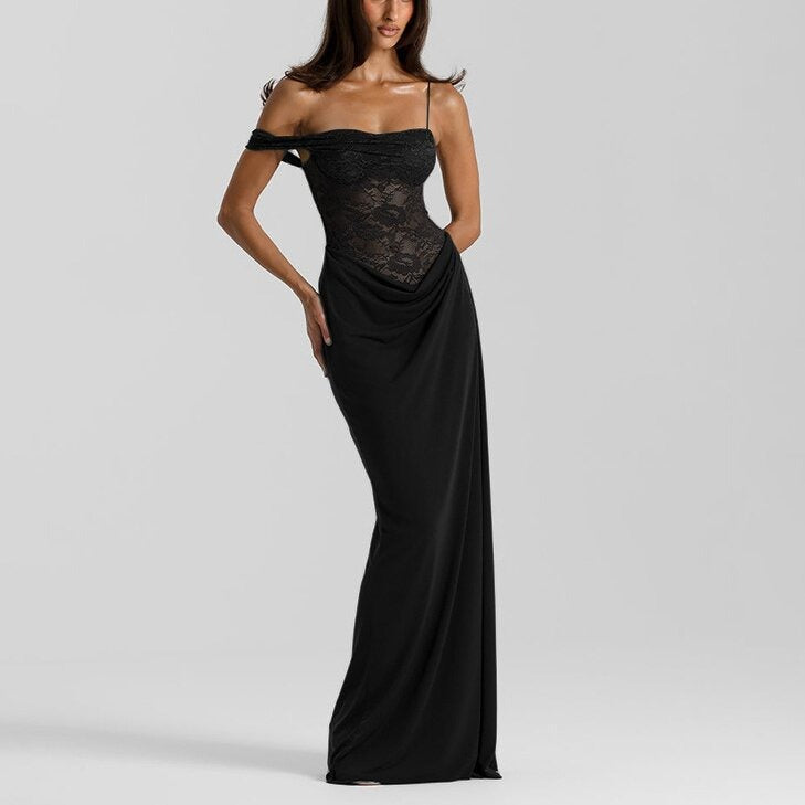 Lace-Panelled Dress