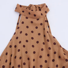 Polka Dot Belted Midi Dress