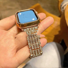 Correa de reloj de metal con tres cuentas y paso completo