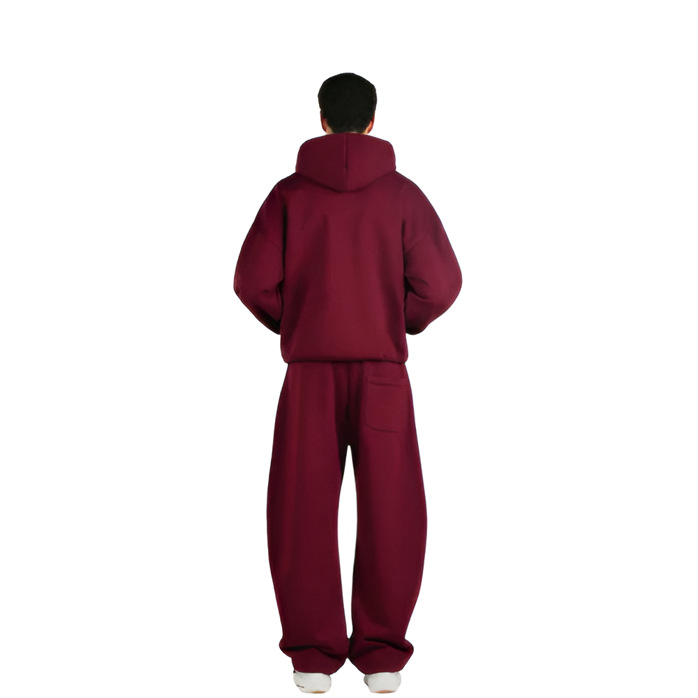 Zipper Hoodie And Sweatpants Set