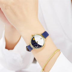 Sun And Moon Star Aurora Borealis Quartz Watch