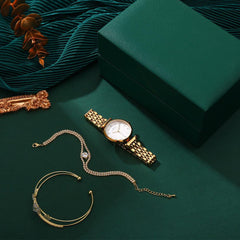Reloj con correa de acero color verde