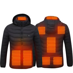Chaqueta calefactable para exteriores con control de temperatura ajustable