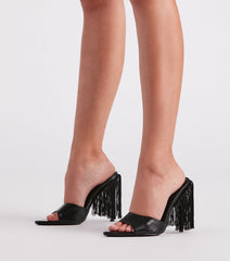 Fierce In Fringe Stiletto Heels