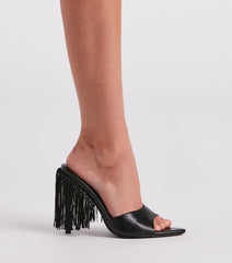 Fierce In Fringe Stiletto Heels