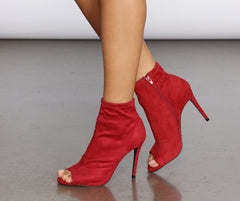 PLATZHALTER - Call Me Baby Peep Toe Stiletto Booties