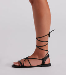 Sandalias con cordones estilo bohemio