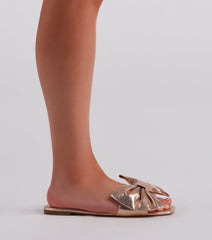 Can't Stop This Shine Sandalen mit metallischer Schleife