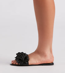 Pretty And Bold Floral Jelly Sandals