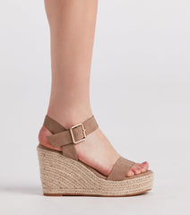 Picnic Time – Espadrilles mit Plateau-Wedges