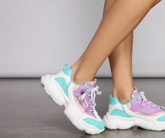 Bunte Chunky Sneakers zum Aufwerten