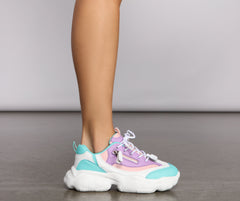 Bunte Chunky Sneakers zum Aufwerten