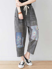 Starry Eyes – Kurze Baggy-Jeans aus Denim