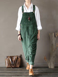 Strap Adjustable Corduroy Thick Overalls Dungarees