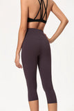 High Waisted Cropped Fitness Leggings