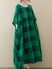 Short Sleeves Long Formal Evening Party Smock Dress