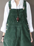 Strap Adjustable Corduroy Thick Overalls Dungarees