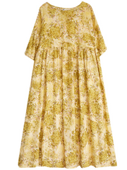 Vestido camisero de cuello redondo Hey Cottom 