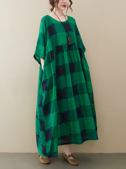 Short Sleeves Long Formal Evening Party Smock Dress