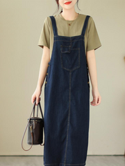 Vestido pechera holgado con cuello redondo Never Loose Hope