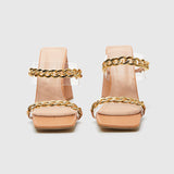 Square Toe Thick Heeled Sandals